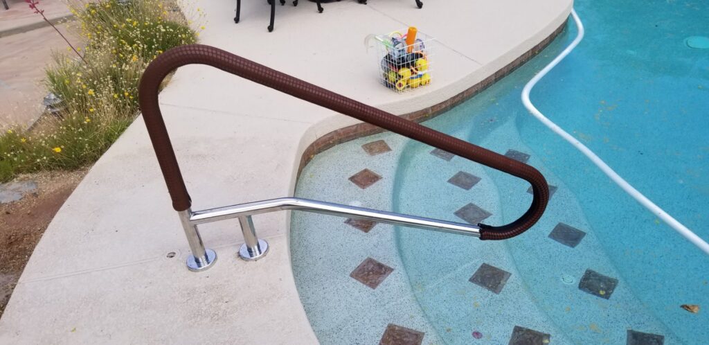pool handrail installation
