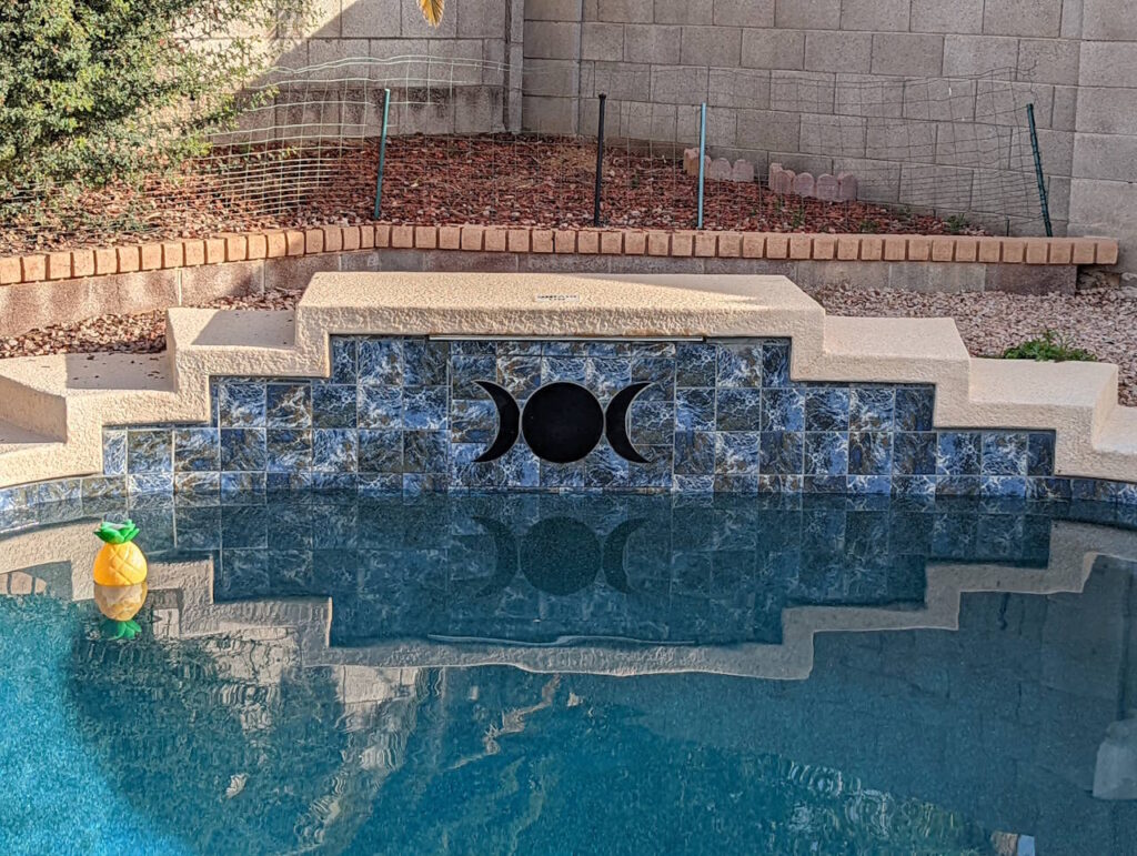 custom pool tile design detail