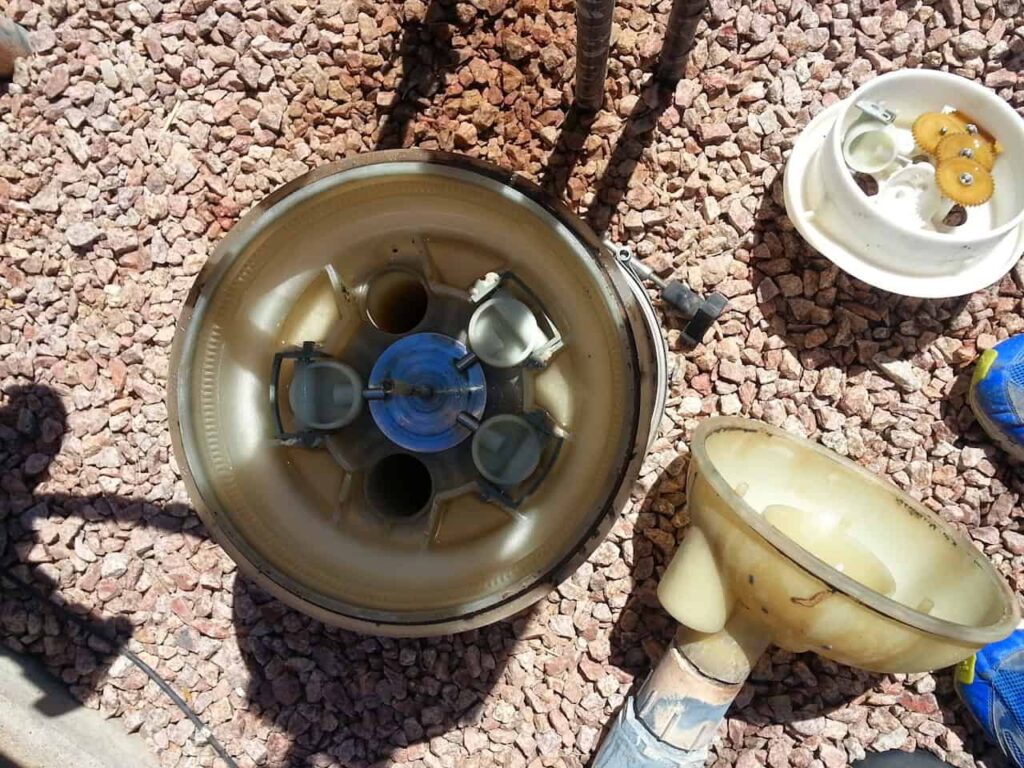 In-floor pool cleaning system repair