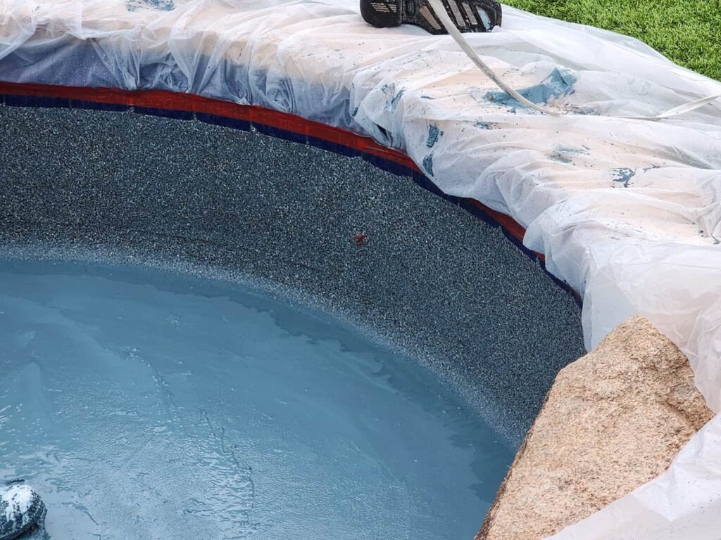 pool interior acid wash
