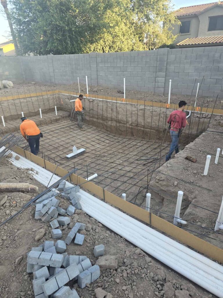 pool rebar installation