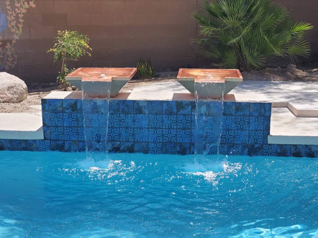 pool scupper water features