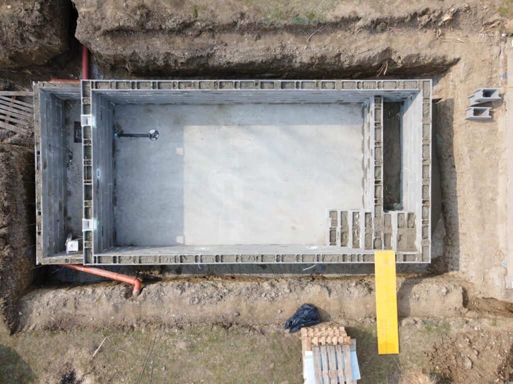 pool construction site